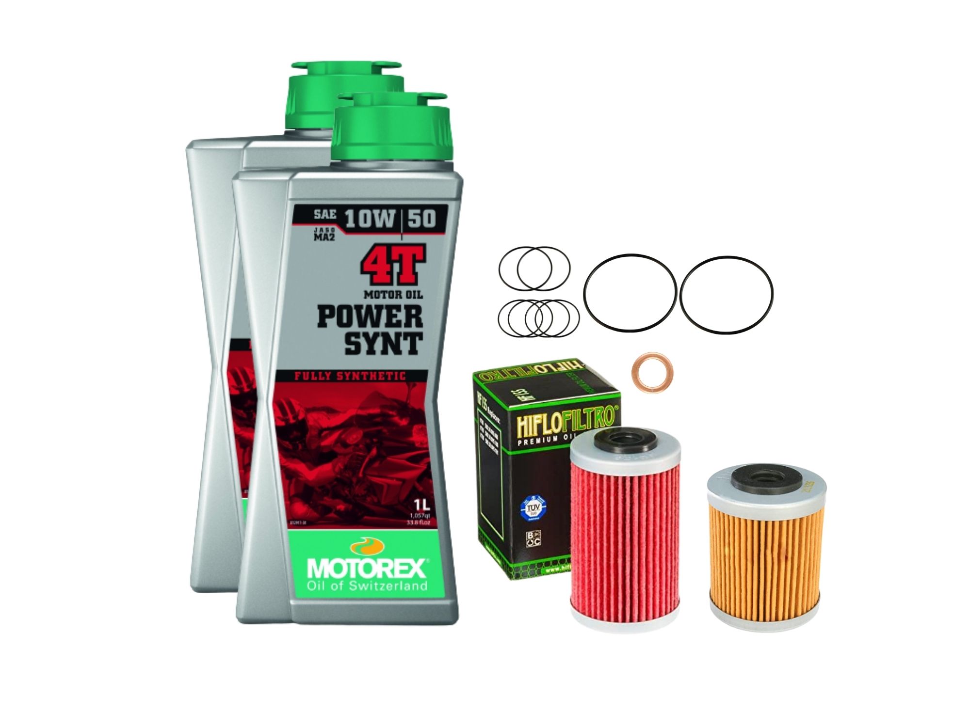Oil change kit suitable for KTM 690 Enduro SMC Duke Oil change kit 12-24 Motorex 10W/50