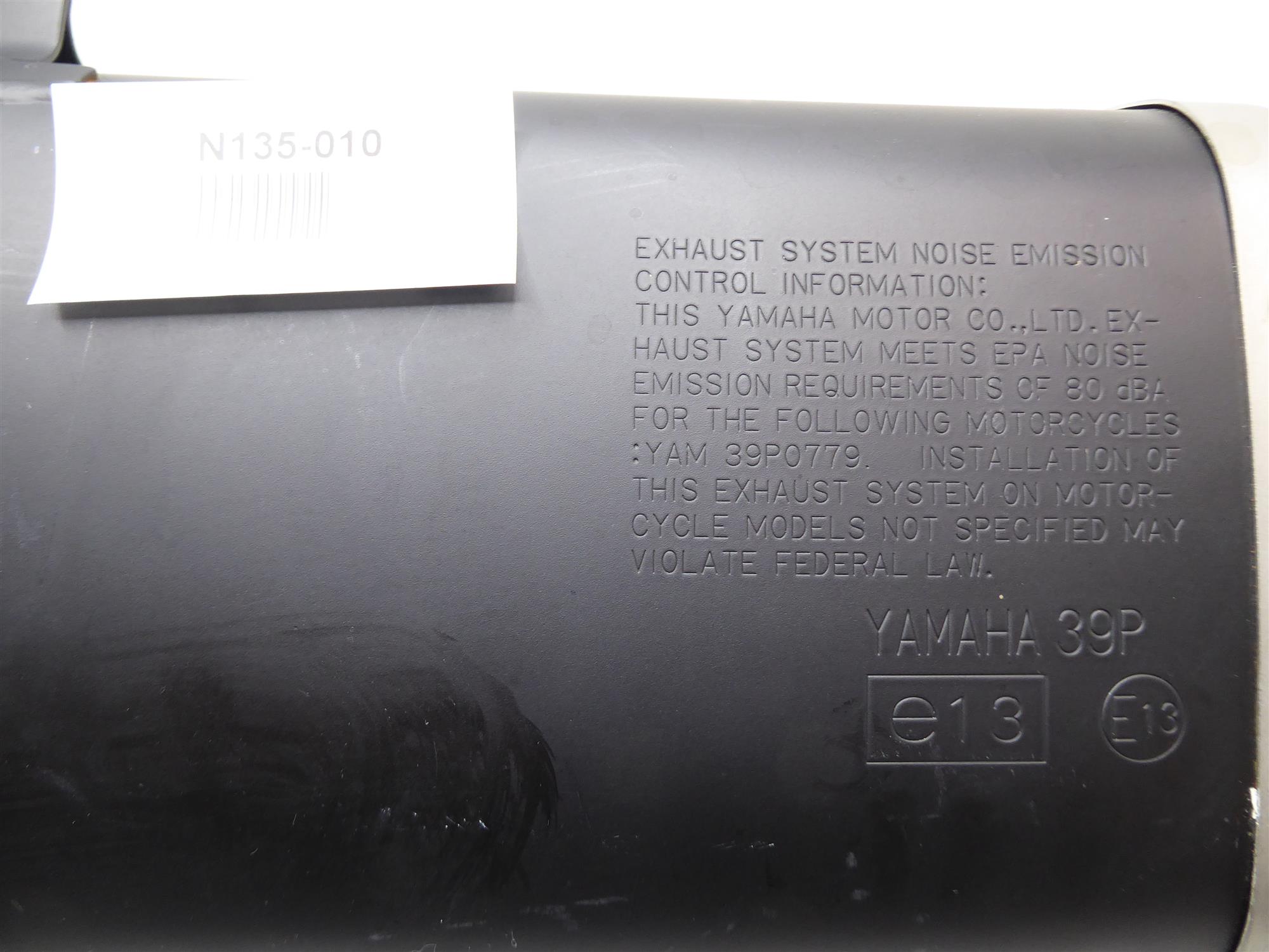 Yamaha FZ8 Fazer Silencieux arrière 39P147100000
